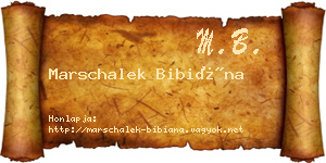 Marschalek Bibiána névjegykártya